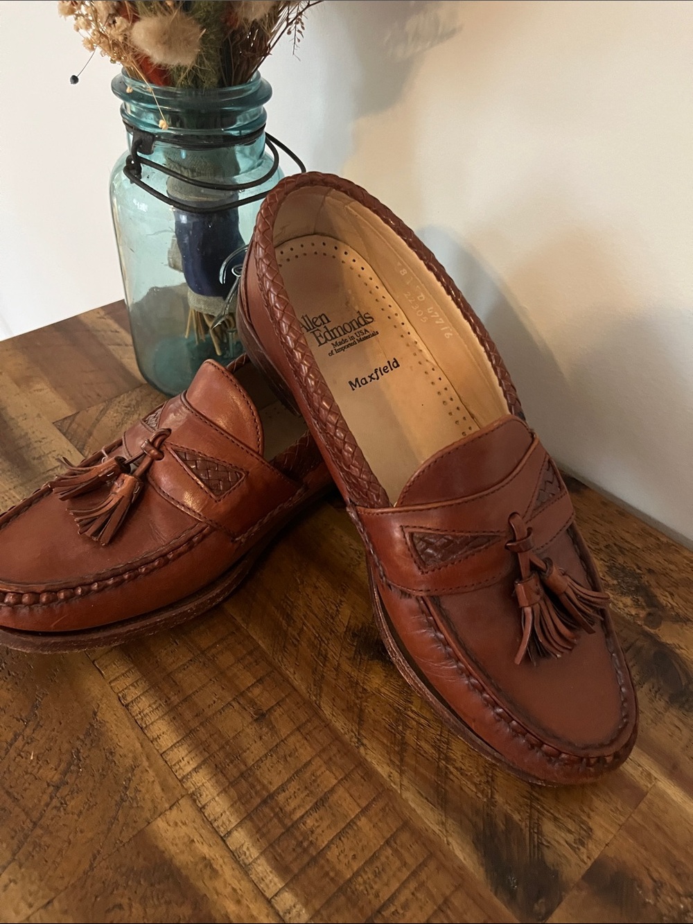 Allen Edmonds Maxfield Women’s Tassel Loafers - Cognac Brown Leather